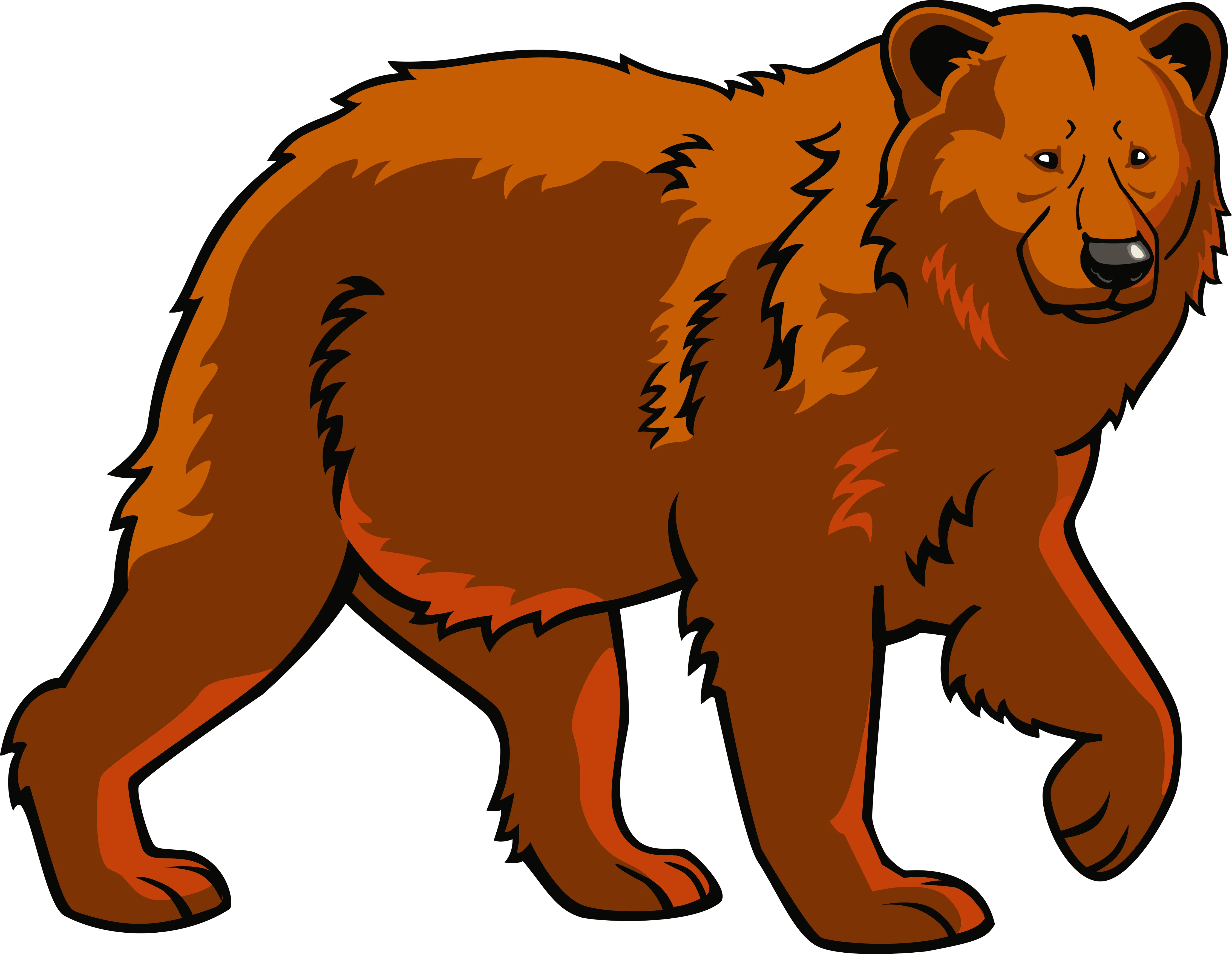 bear in autumn leaves, seasonal theme, warm colors png